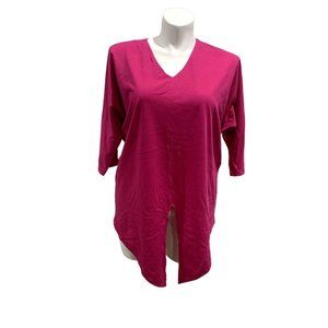 Vintage USA Young Stuff Pink Front Tie V-Neck Shirt 1X